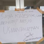 Masjid Usman Bin Affan yang ditutup dan disegel di Kemacatan Kota Kabupaten Pamekasan Madura