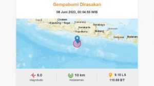Gempa Magnitudo 6,0 Guncang Pacitan