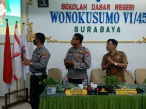Sosialisasi Pencegahan 3 Dosa Besar Pendidikan Di SDN Wonokusumo VI/45 Surabaya Dengan Kapolsek dan Puskesmas Semampir