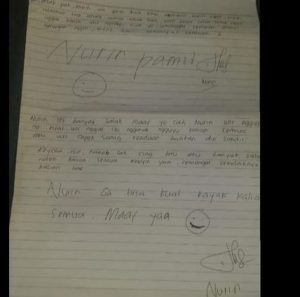 Isi Surat Siswi SMK Blitar Sebelum Bunuh Diri Tetabrak KA