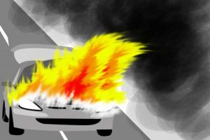 Mobil Pemudik Terbakar di Mojokerto, Diduga Korsleting Listrik