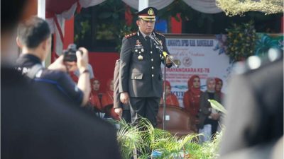 Polres Bangkalan Gelar Upacara Sambut HUT Bhayangkara ke-78